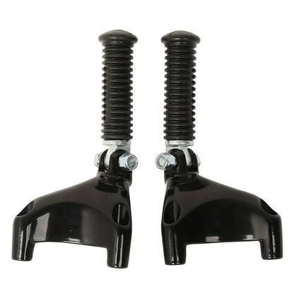 Black Rear Footpeg Mounting Clamps for Harley Sportster 883 1200 (2004–2013)
