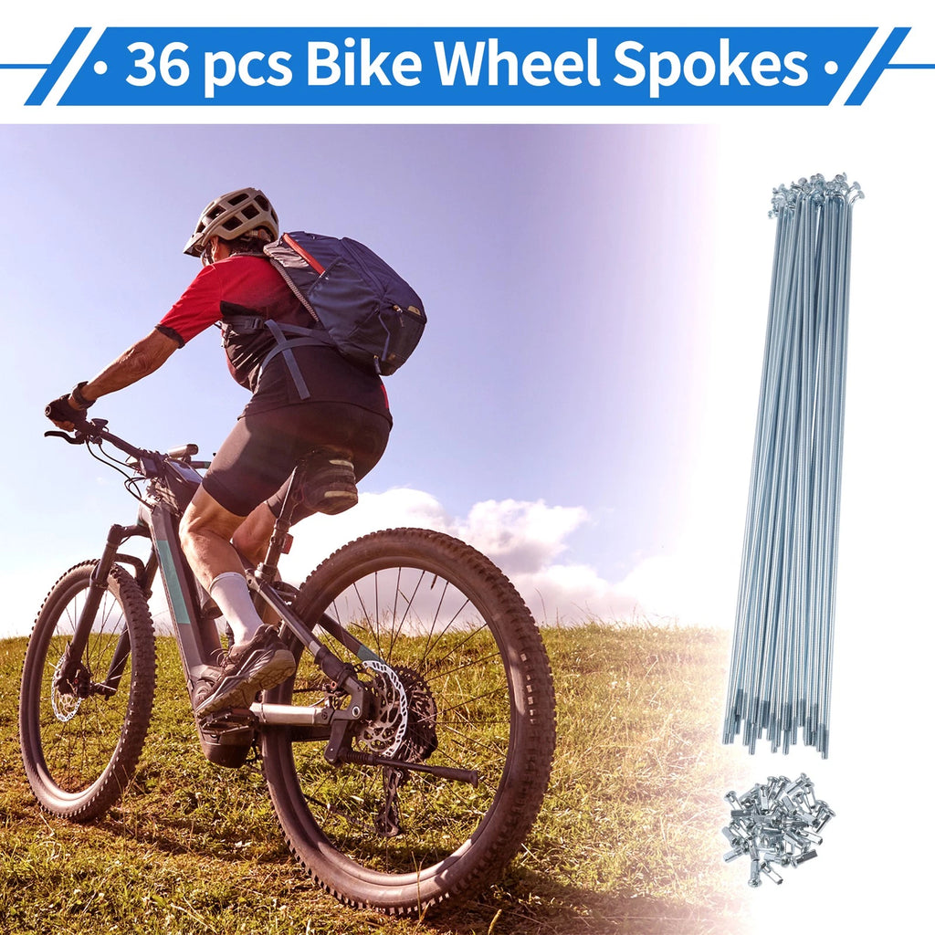 Bicycle Spokes Nipple Set 12G 257mm Carbon Steel for Universal Use (—)