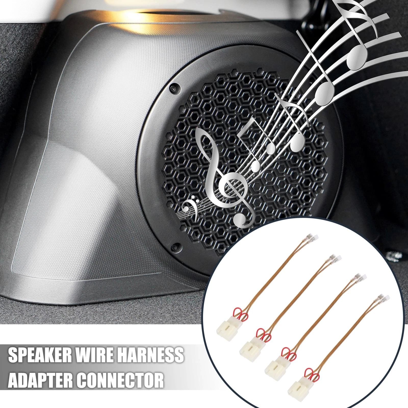 4PCS Car Speaker Connector Wire Harness Adapter for Mazda Lincoln (2006–2015)