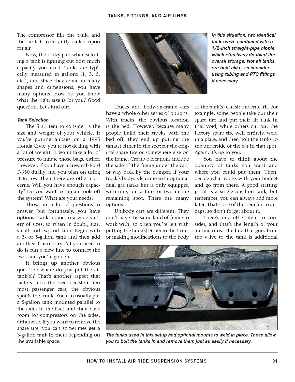 Air Ride Suspension System for