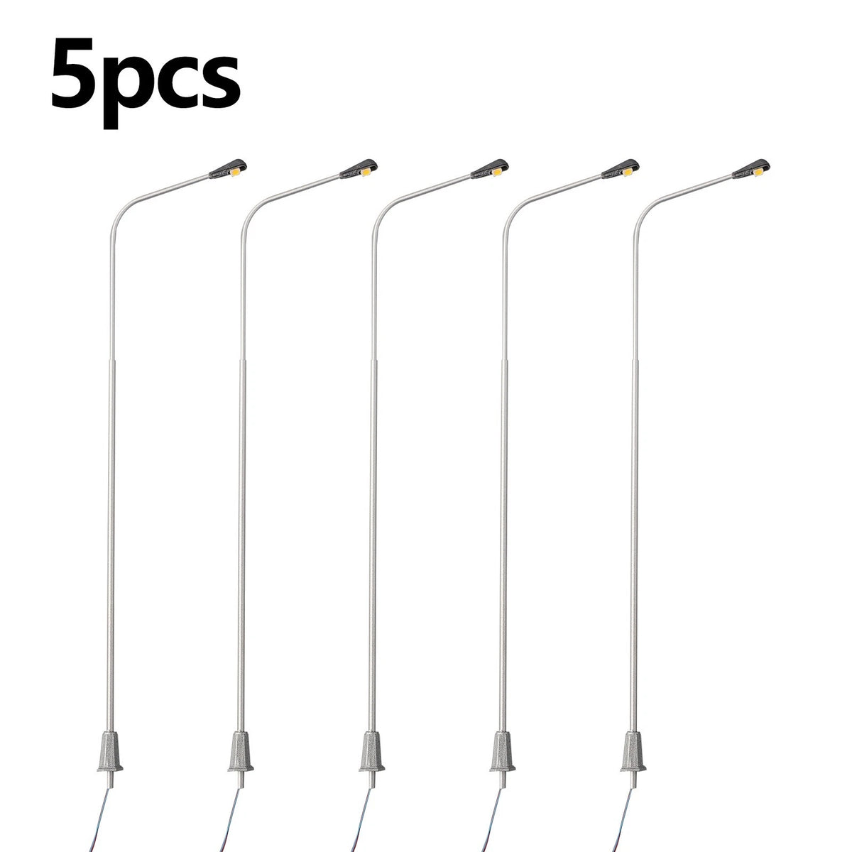 5x Street Lamp Model Railway Light for Train Decor (20cm)