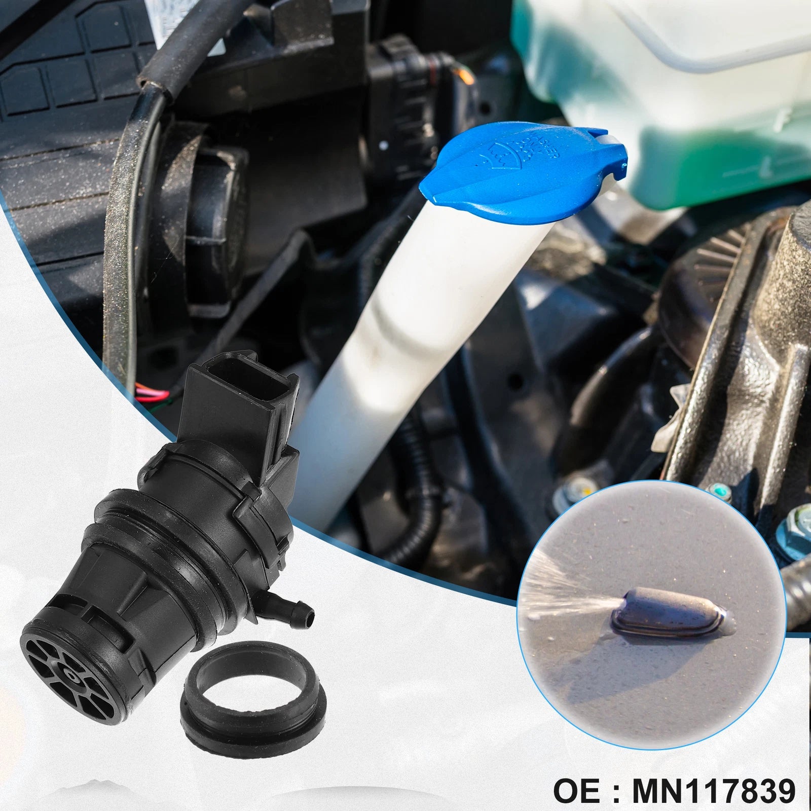 Windshield Washer Pump Replacement for Mitsubishi Montero (Limited) (1999–2006)
