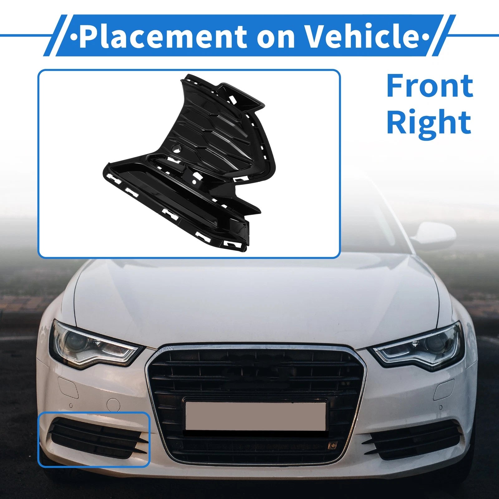 1Pc Front Right Fog Light Grill Replacement for Chevrolet Equinox (2022–2024)