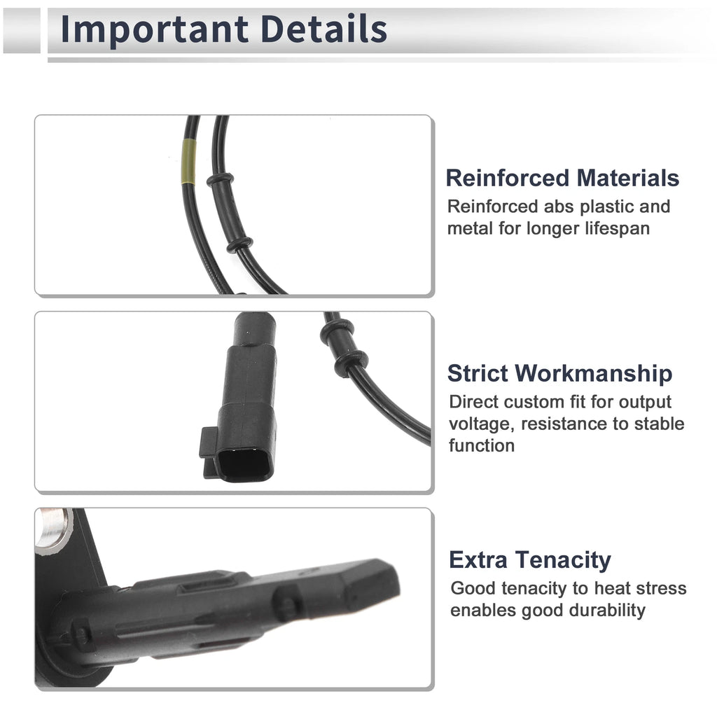 ABS Wheel Speed Sensor Front Left for Chevrolet Equinox (2010–2017)