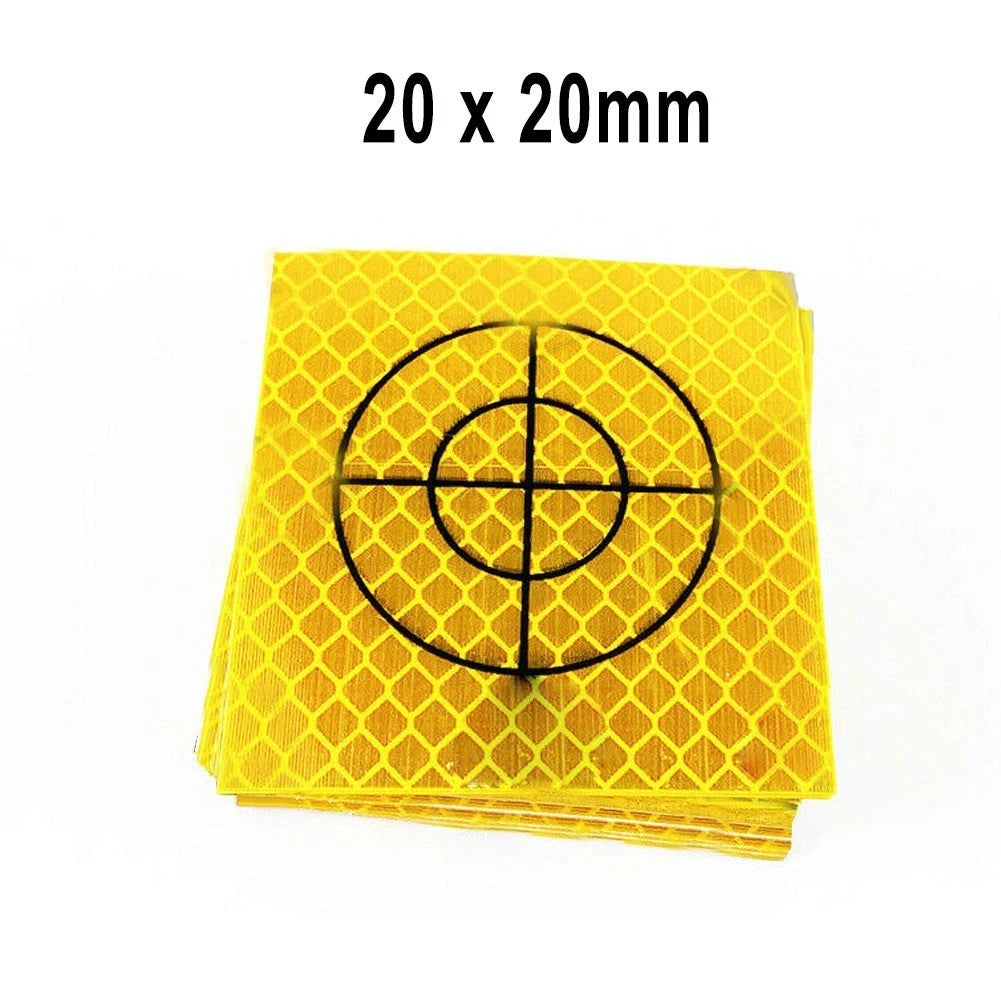Reflector Target Sheet for Quick Positioning - Yellow Acrylic Crosshairs