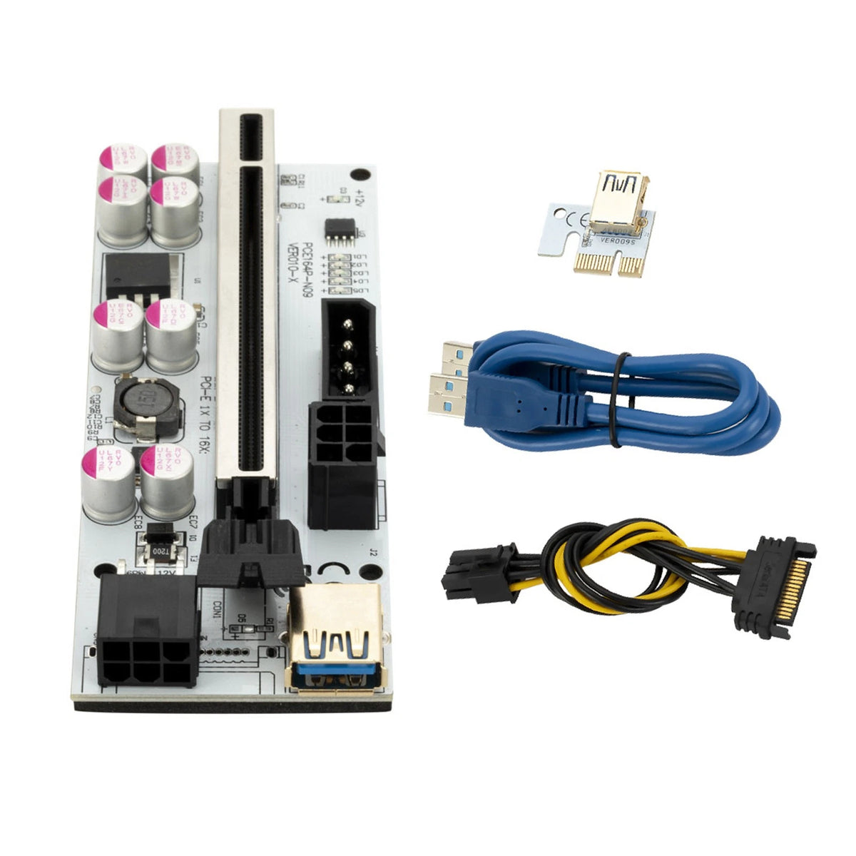 PCIE 1x to 16x USB 3.0 GPU Riser Extender Adapter for PC (VER010-X)