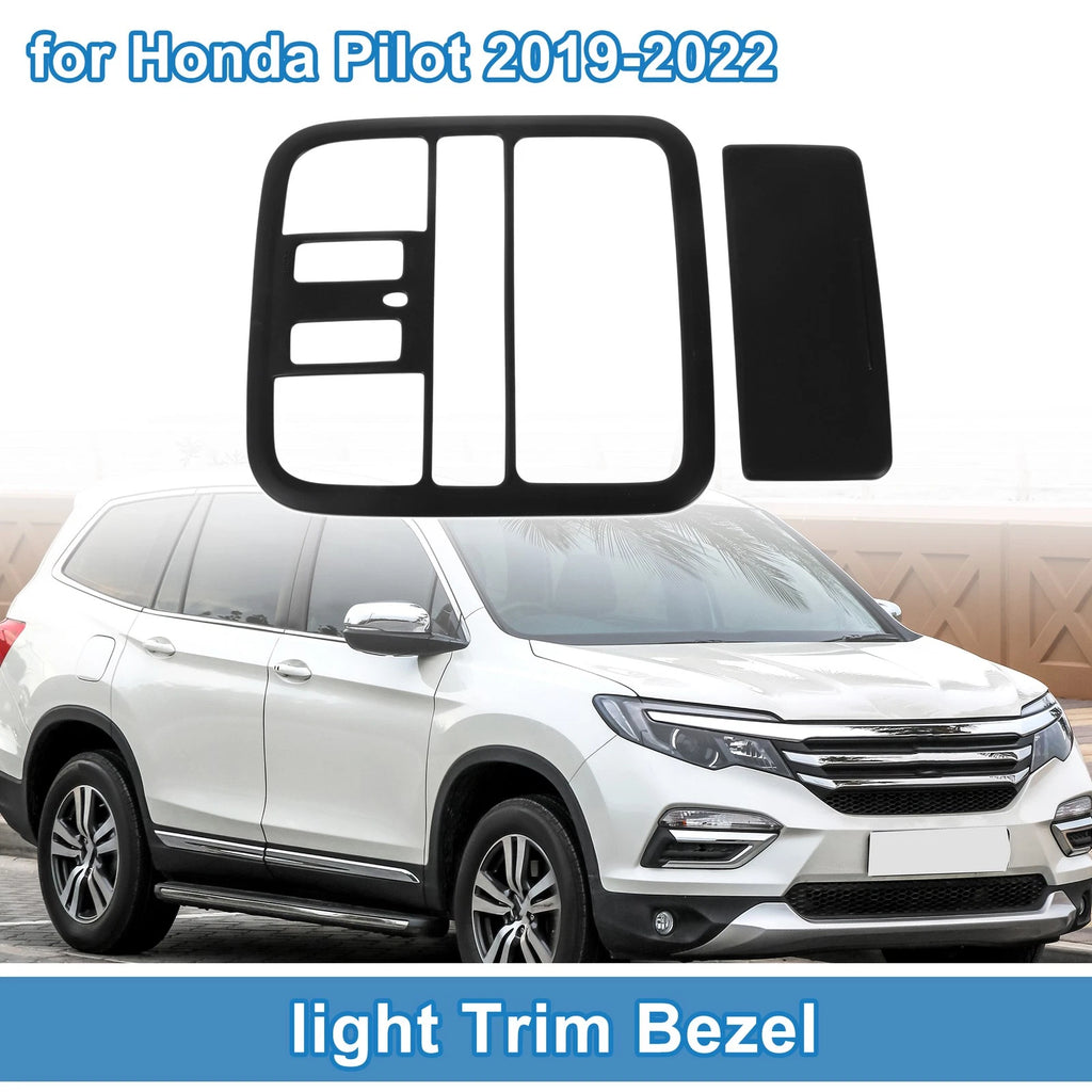 Front Row Headlight Trim Bezel for Honda Pilot (2019–2020) 2 Matte Black
