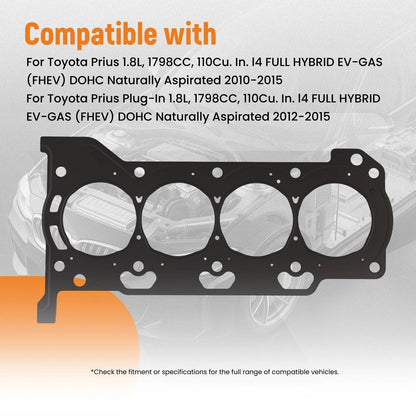 Timing Chain w/VVT Gears & Head Gasket Set for Toyota Prius Prius V (2010–2015)