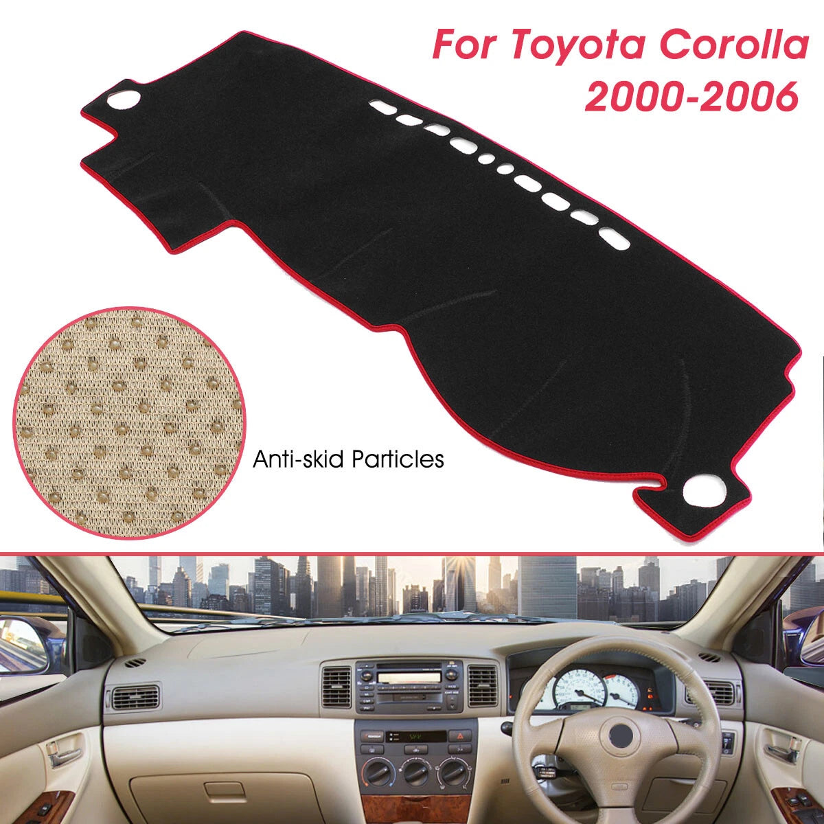 Dash Mat for Toyota Corolla (2000–2006) - Dashboard Cover Sun Mat Pad