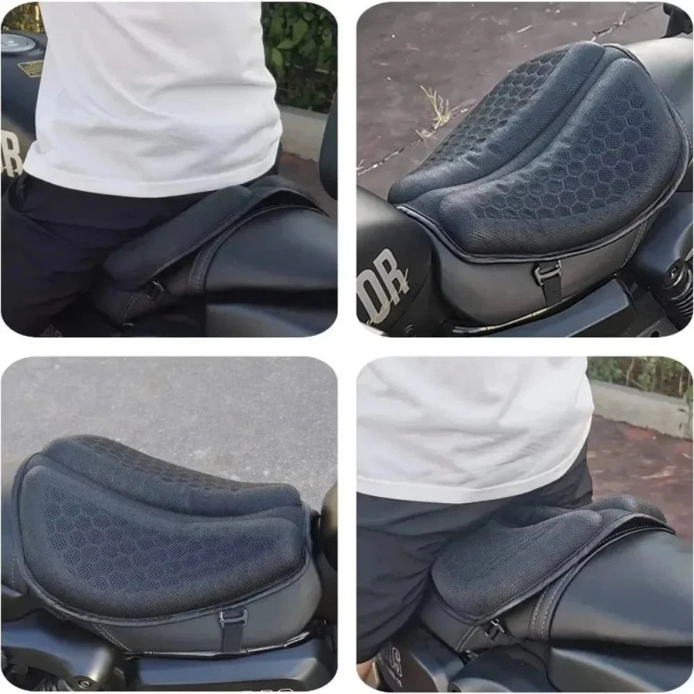 3D Honeycomb Gel Seat Cushion for Motorcycle (Universal Fit)