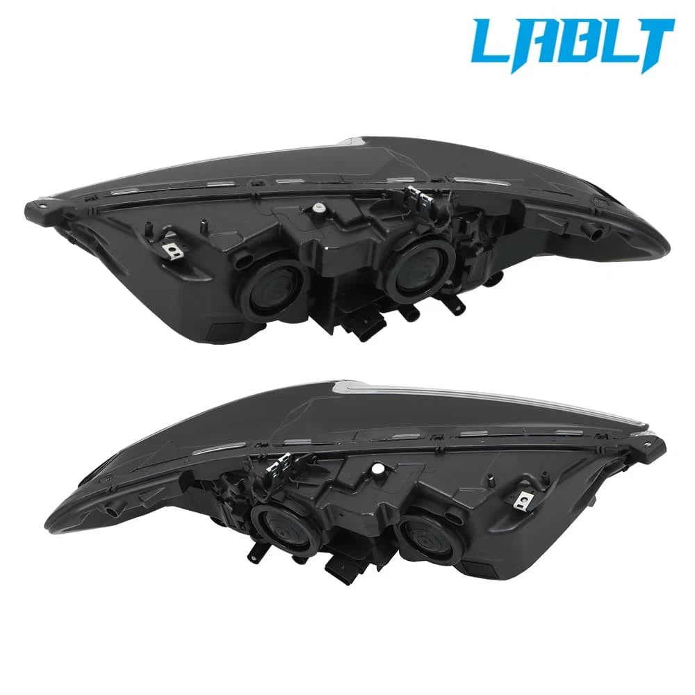 2X Black Housing Halogen Headlight Headlamp for Ford Fusion (2013–2016)