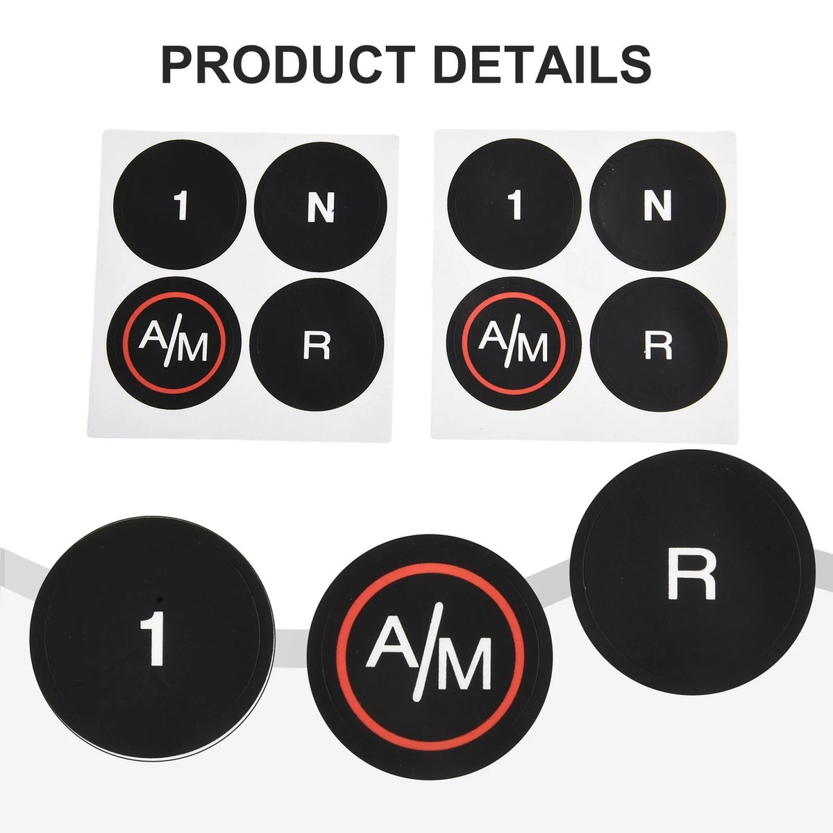 MTA Button Repair Stickers for FIAT 500 (2012–2023) - Black Vinyl
