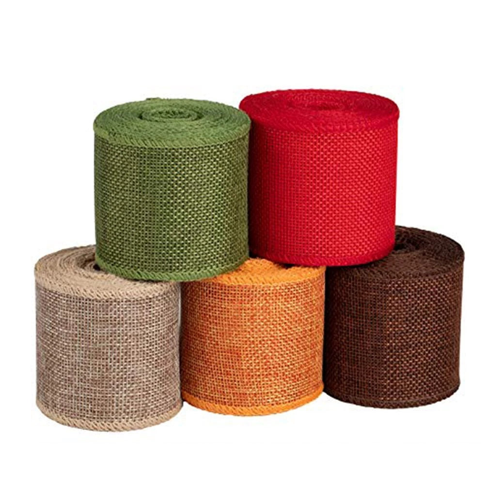 Set of 4 Decorative Ribbons for Crafting Projects (25 Yards)