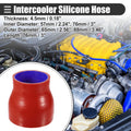 Intercooler Hose Reducer Coupler for ID 2.24" to 3" Red
