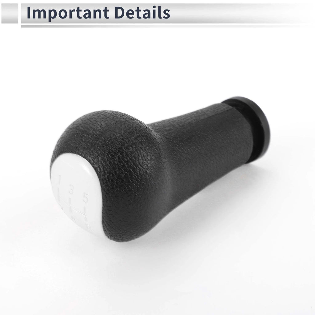 5 Speed Shift Knob for Chevrolet Spark (2013–2022) White Black Plastic