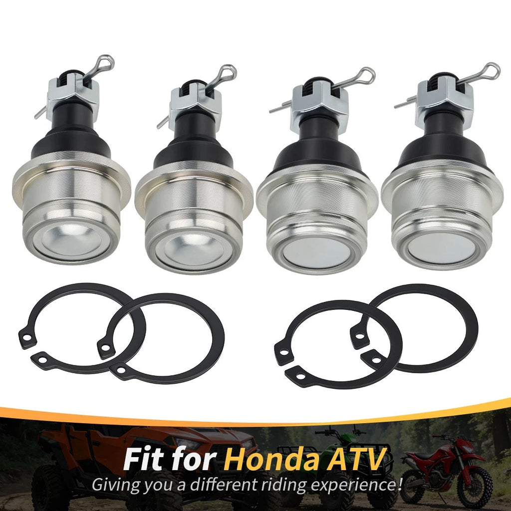 4X Upper & Lower Ball Joints for Honda Rancher TRX350 400 420 (2000–2023)