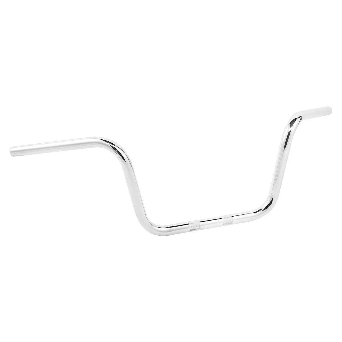 Chrome/Black 10" Ape Hanger Handlebars for Harley FLST (Fits 2010–2016)