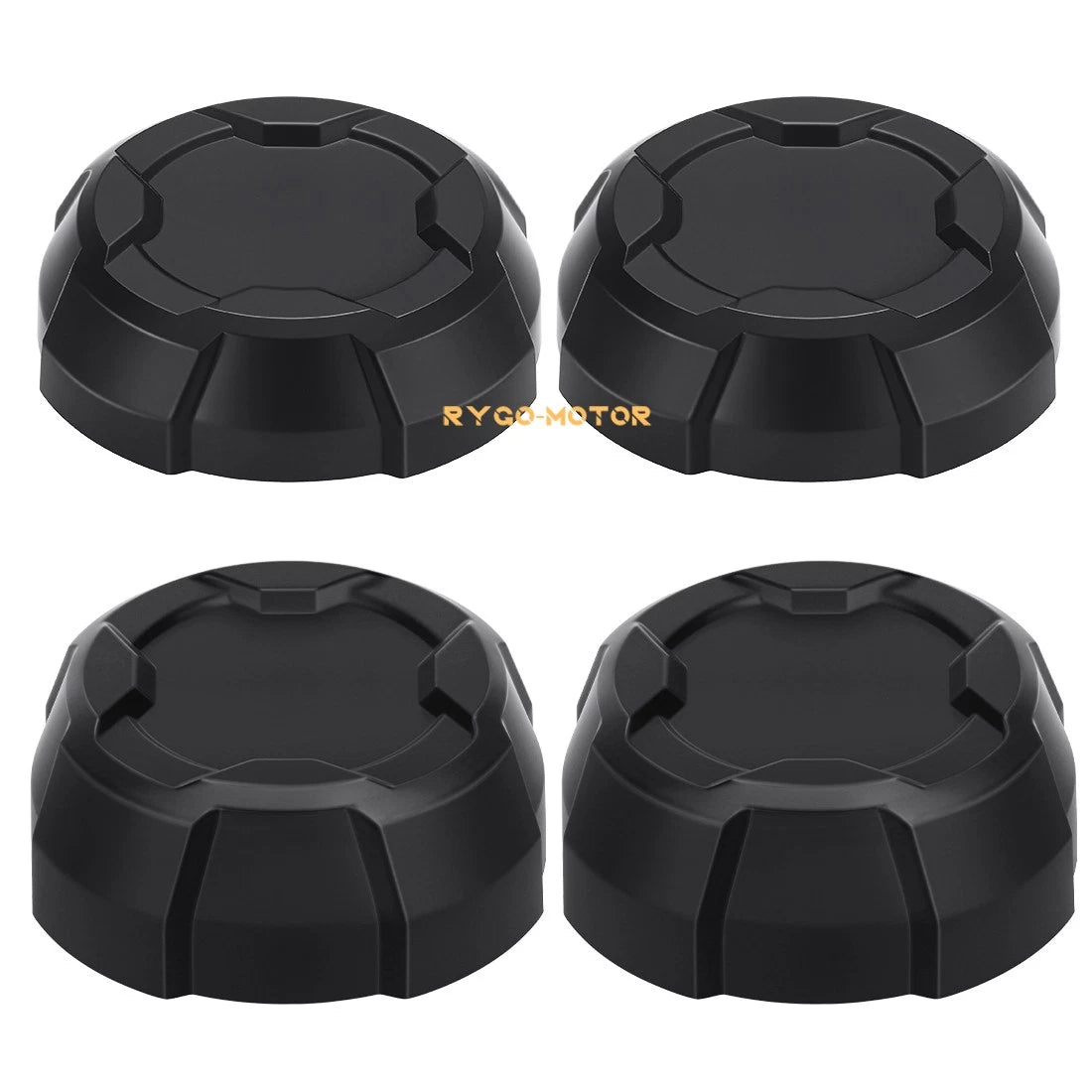 Set of 4 Matte Black Rim Caps for Polaris Ranger Crew SP 570 (2022–2025)