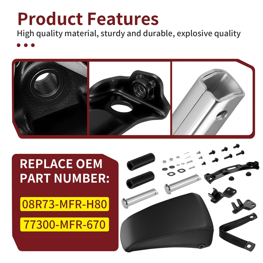 Rear Passenger Seat & Footpeg Kit for Honda Fury 1300 VT1300CX CXA (2010–2024)