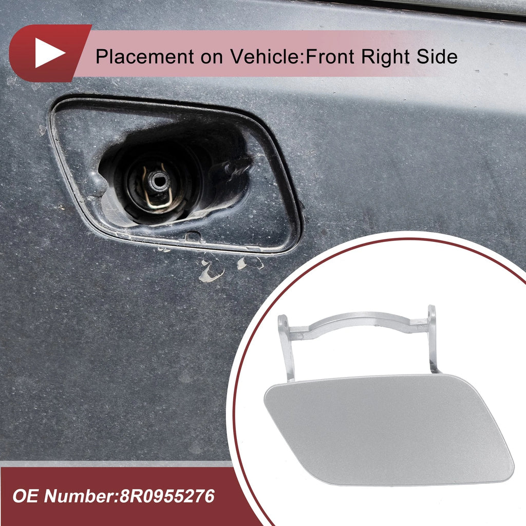 Front Right Washer Nozzle Cover Cap for Audi Q5 (2009–2012) Silver Tone