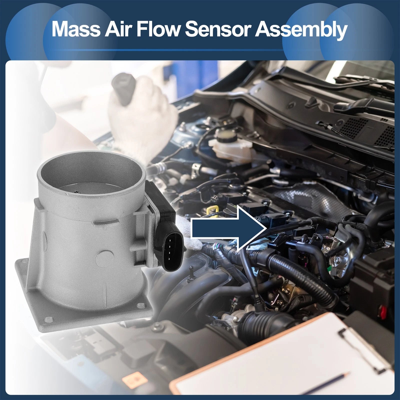 Mass Air Flow Sensor Assembly No.F2VF12B579A for Ford Transit Custom (2012–2023)
