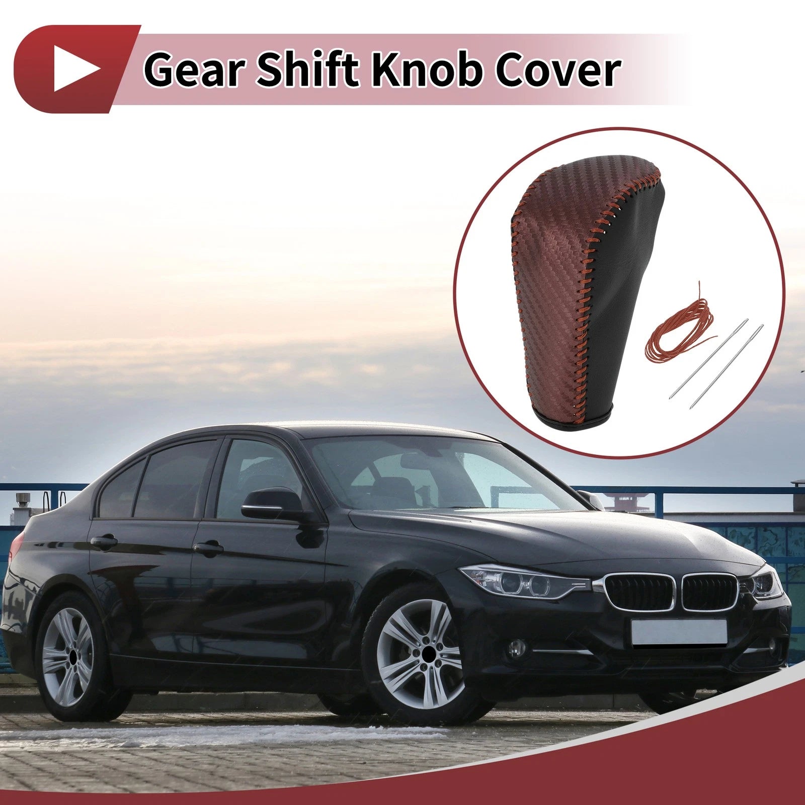 Gear Shift Knob Cover Replacement for BMW 3 Series E90 E91 (2005–2011)