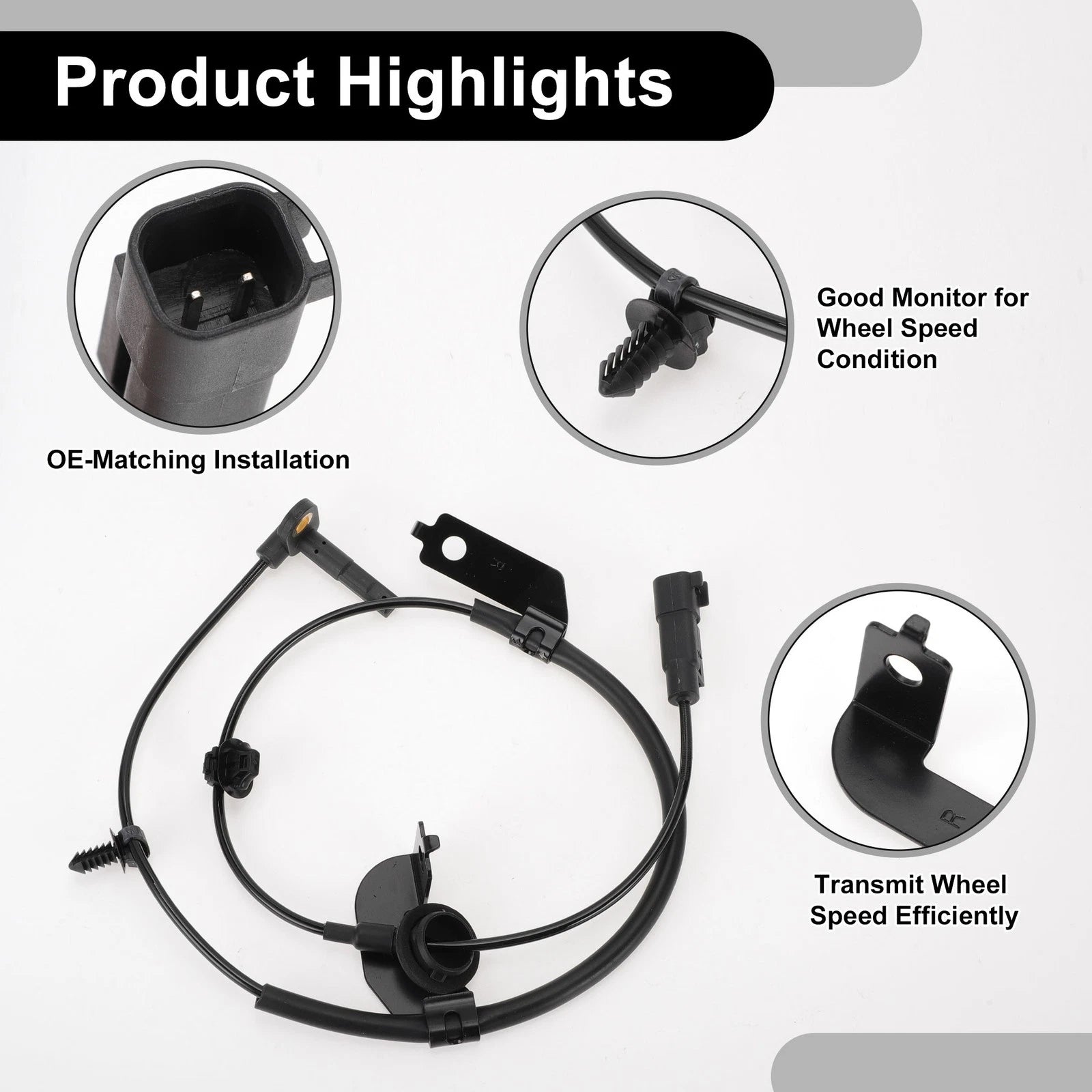 ABS Wheel Speed Sensor No. 5085822AB for Dodge Avenger (2008–2014) Front Left Right