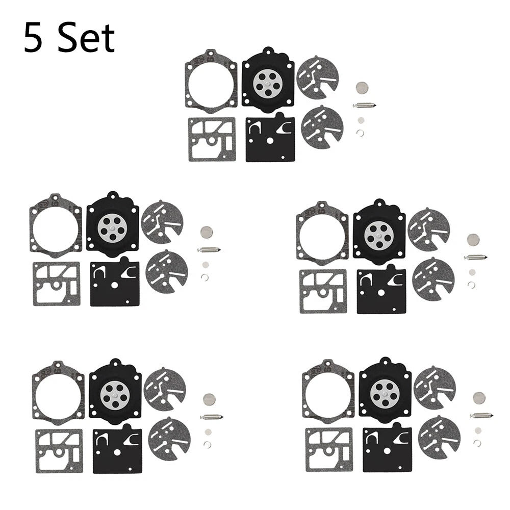 Set of 5 Carburetor Gasket Kits for Husqvarna 44 140S 240S 444 Walbro K10-HDC
