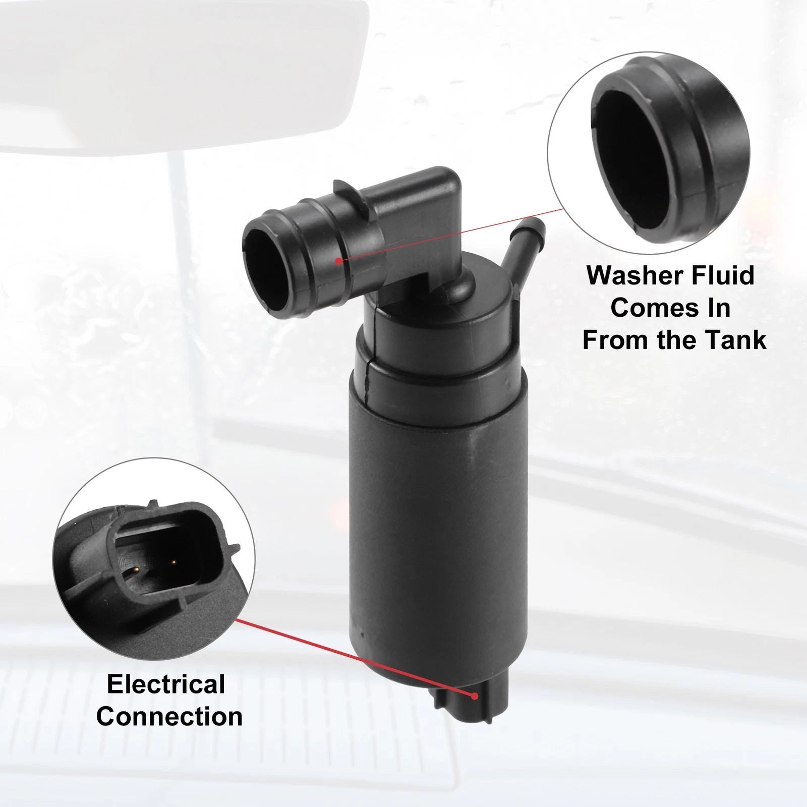 Windshield Washer Pump Replacement for Honda Civic (2001–2005)