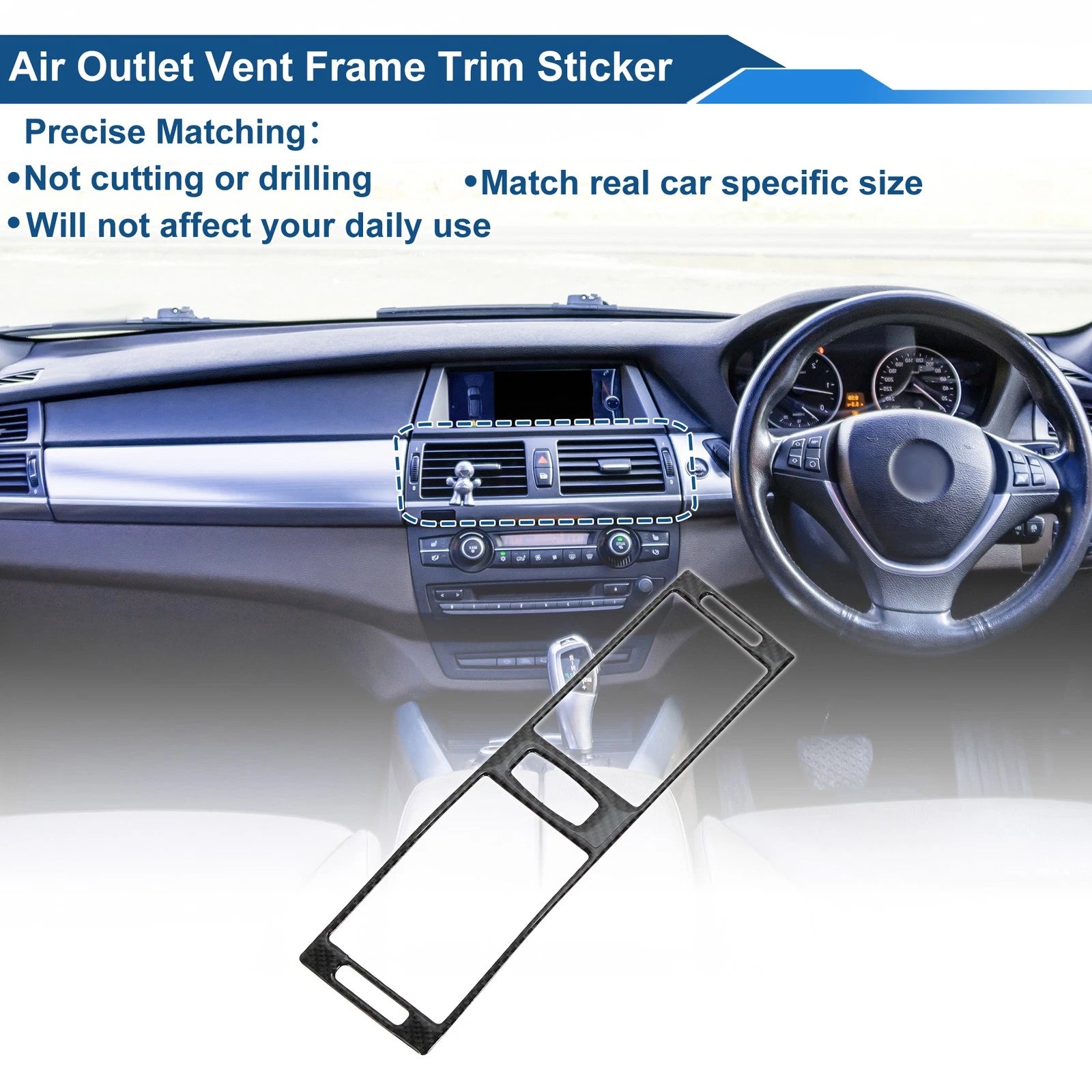Air Condition Outlet Vent Trim Cover Frame Replacement for BMW X5 E70 (2007–2013)