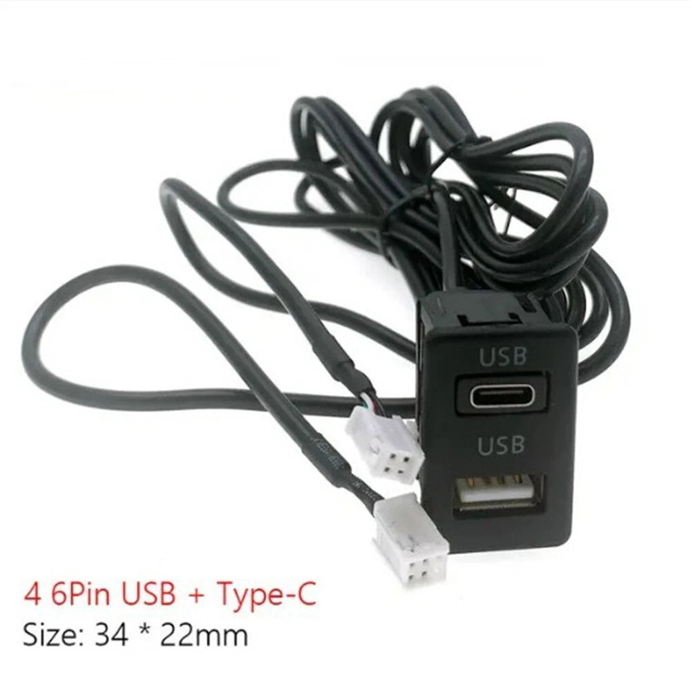 Navigation 4 & 6 Pin to USB & Type-C Panel Interface Cable Adapter (145cm)