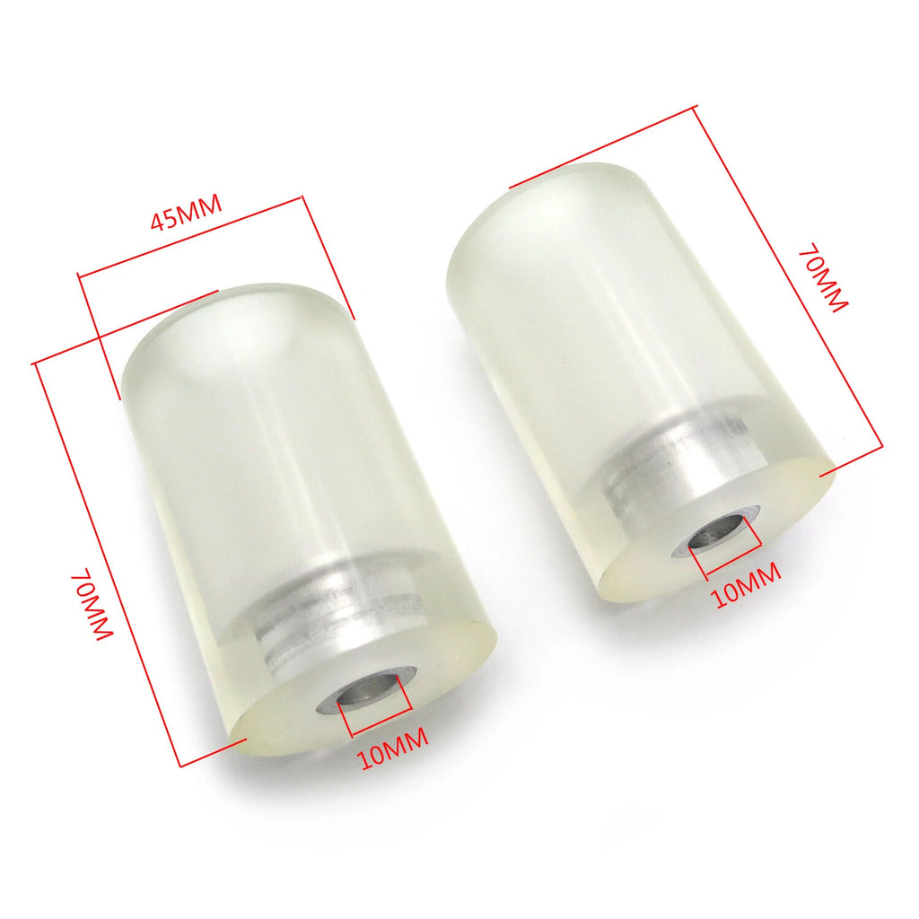 Clear Motorcycle Frame Sliders Crash Protector for Universal 10mm (4570mm)
