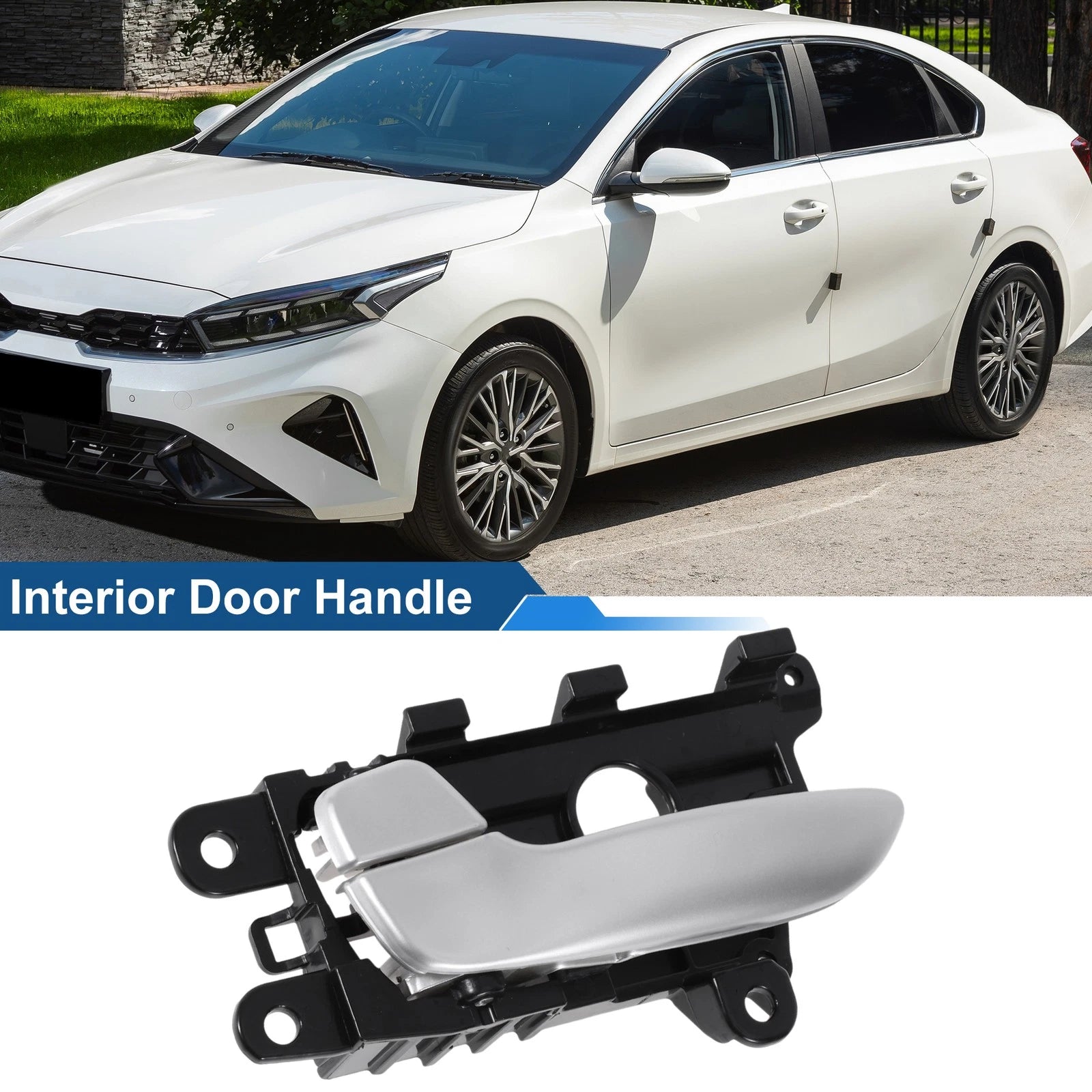 Front Passenger Side Interior Door Handle for Kia K3 (2014–2017) Black Chrome