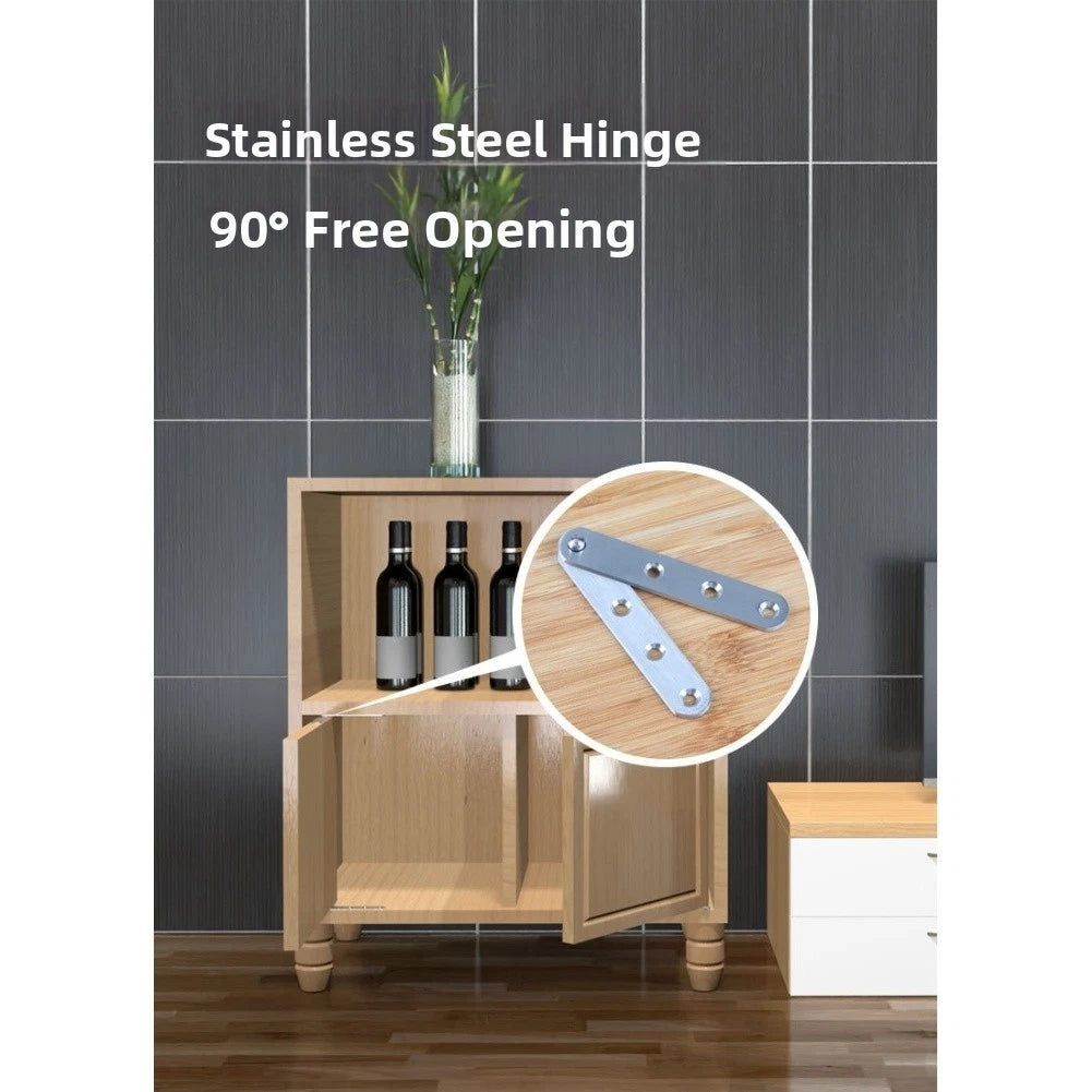 Foldable Stainless Steel Hinge for Flip Window Cabinets (6x1.2x0.2cm)