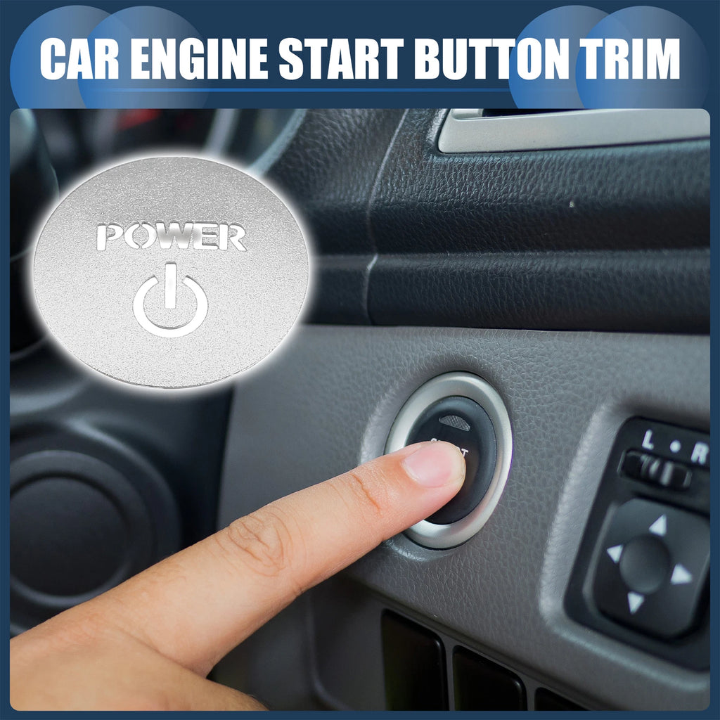 Engine Start Stop Button Cover for Honda Vezel RV Series (2014–2021) Silver Tone