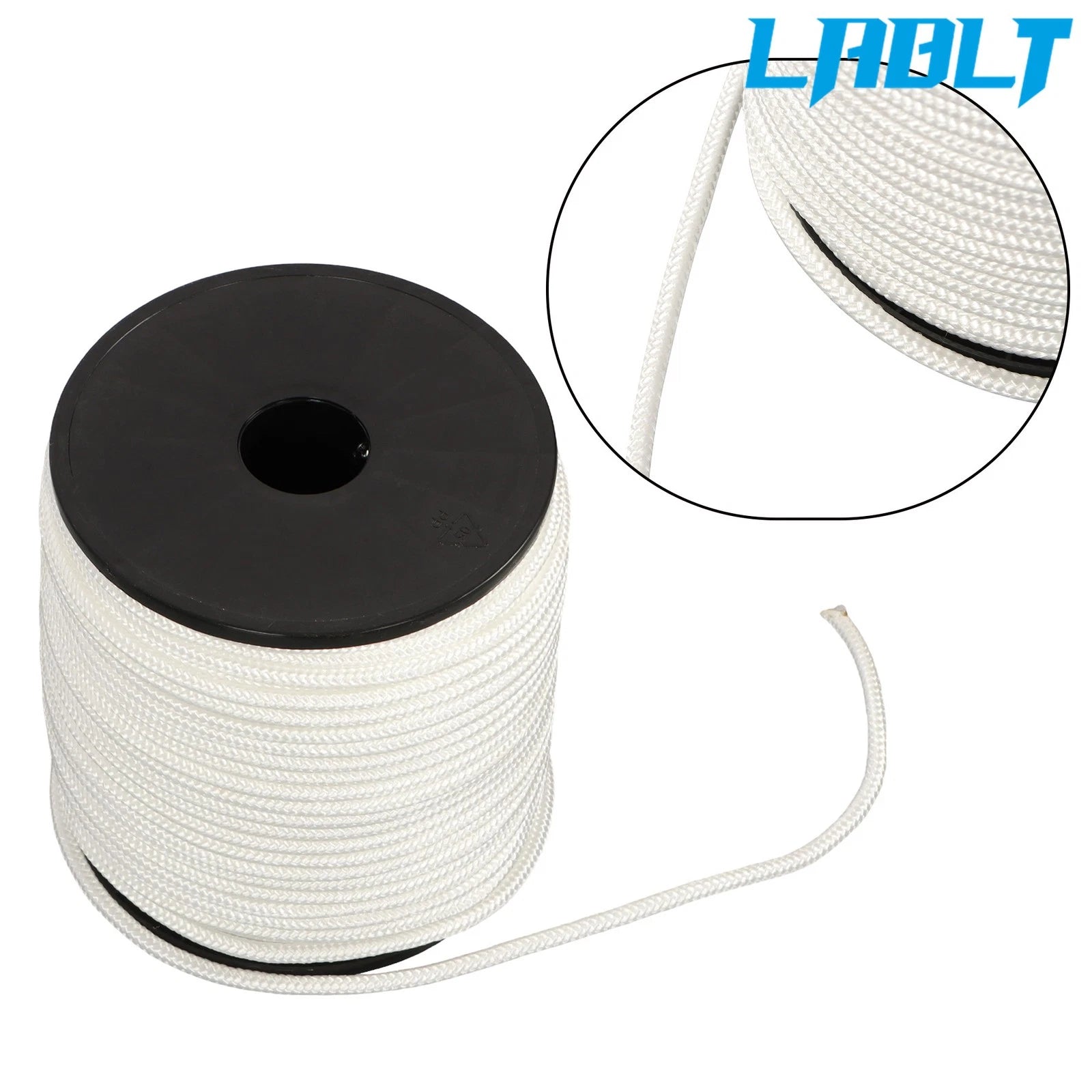 1/4" Nylon Rope 250' Solid Braid for Camping Hiking Swing