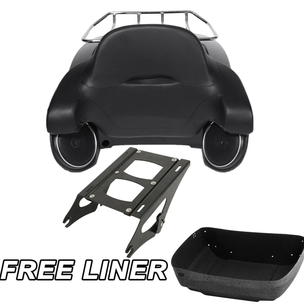 Trunk Pad Speaker Mount Rack for Harley Touring (2014–2025) Matte Black