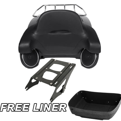 Trunk Pad Speaker Mount Rack for Harley Touring (2014–2025) Matte Black