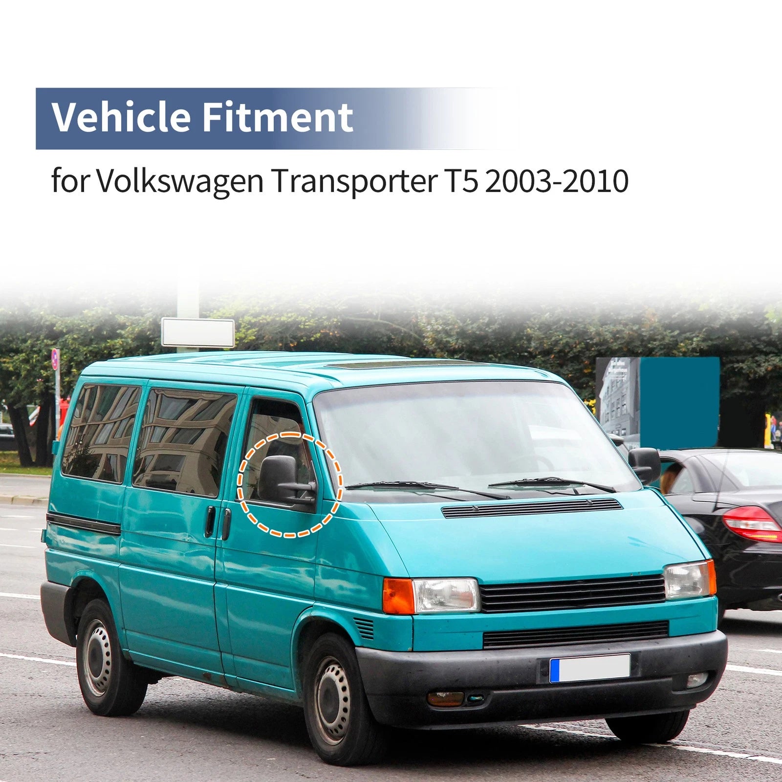 Left Right Mirror Cover Cap Replacement for Volkswagen Transporter (2010–2024)