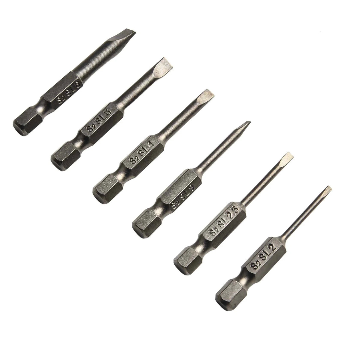 6pcs Magnetic Hex Head Screwdriver Bits for 1/4 Inch Hex Shank (50mm)