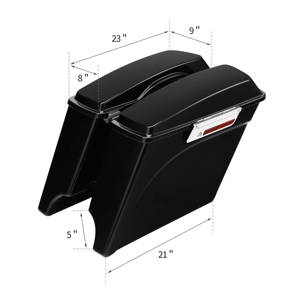 Saddle Bags + Conversion Brackets for Harley Softail (1984–2017)