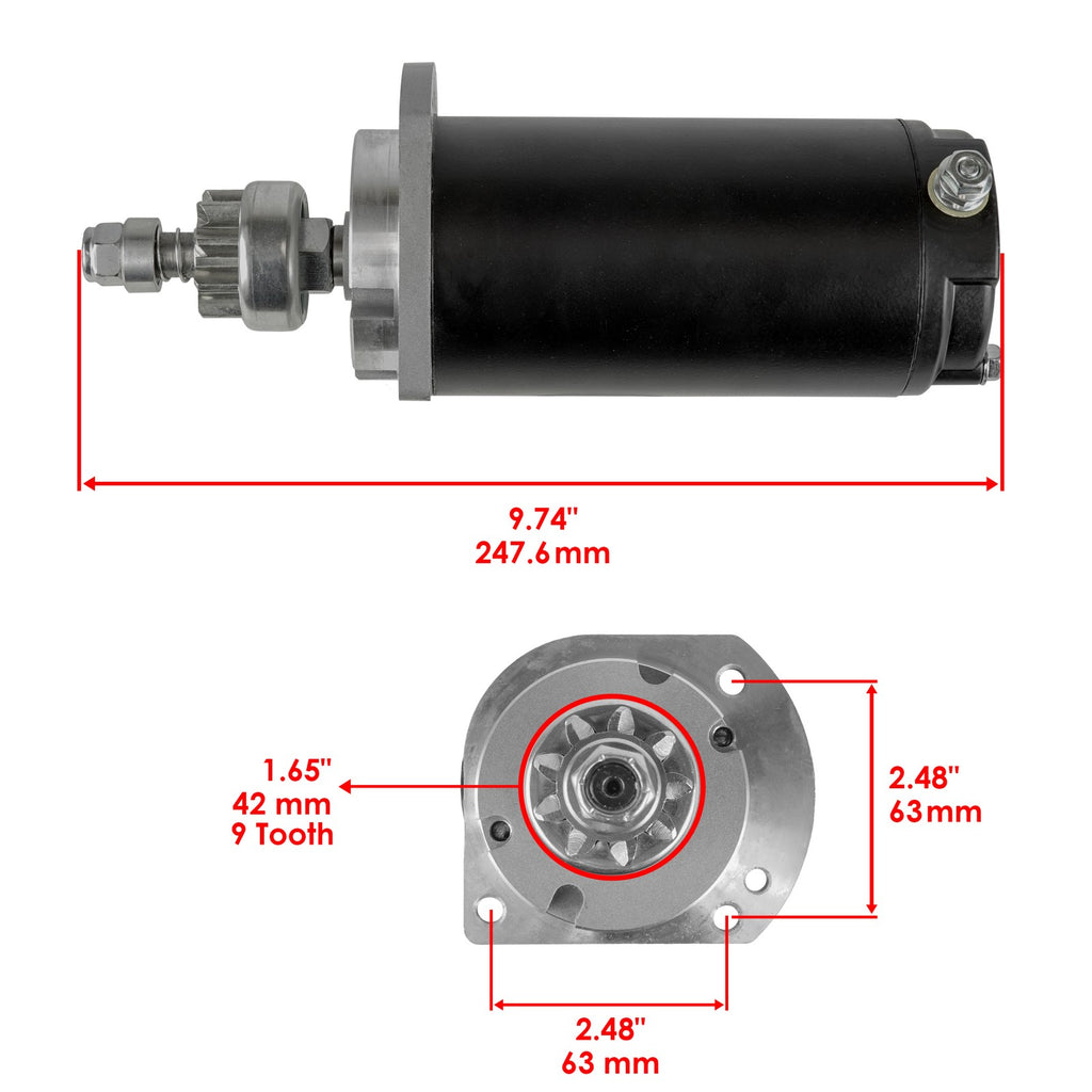 Starter Motor Replacement for Kohler Engine K532 K582 (18–25 HP) (1982–1995)