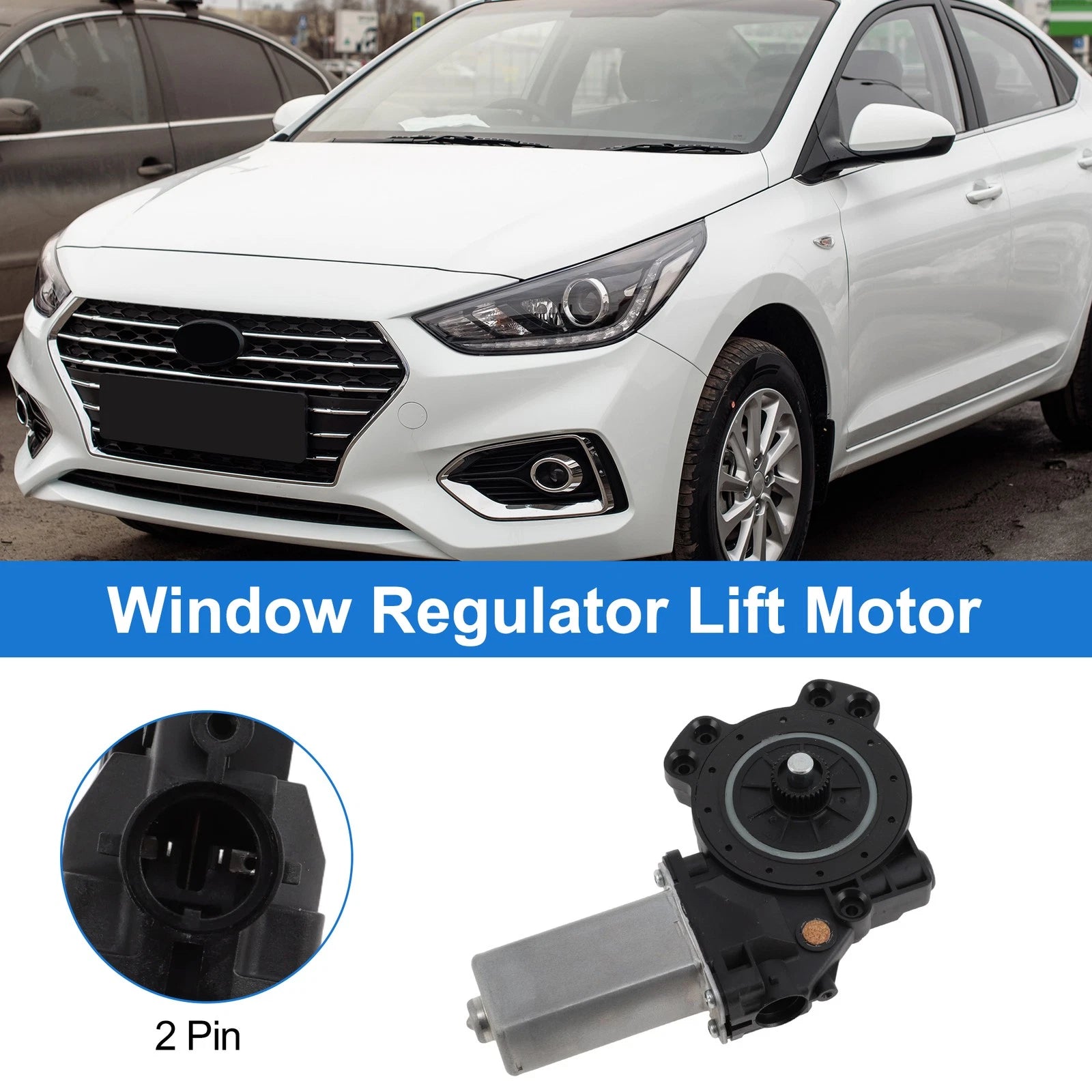 Power Window Regulator Lift Motor Replacement for Hyundai Accent (2012–2017)