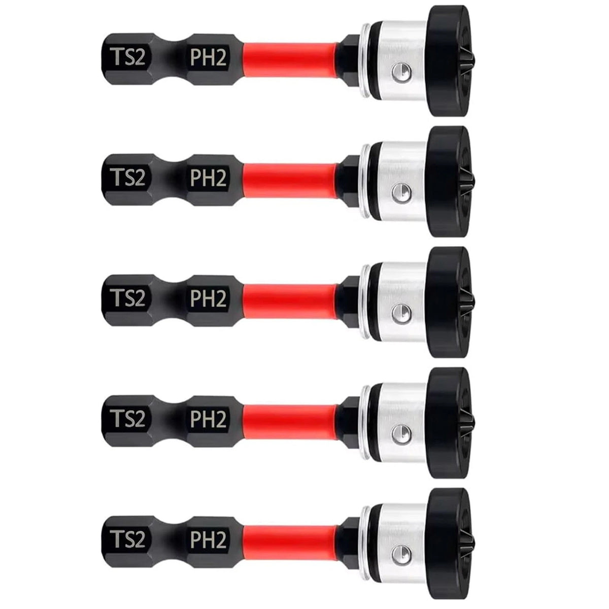 5x PH2 Magnetic Drywall Setter Screwdriver Bit 50mm 1/4" Hex Shank