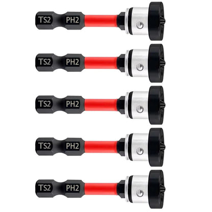 5x PH2 Magnetic Drywall Setter Screwdriver Bit 50mm 1/4" Hex Shank
