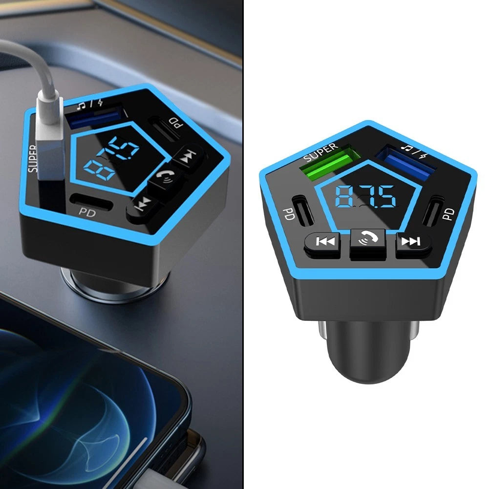 4 Ports USB Car Charger PD Adapter for Mobile Devices
