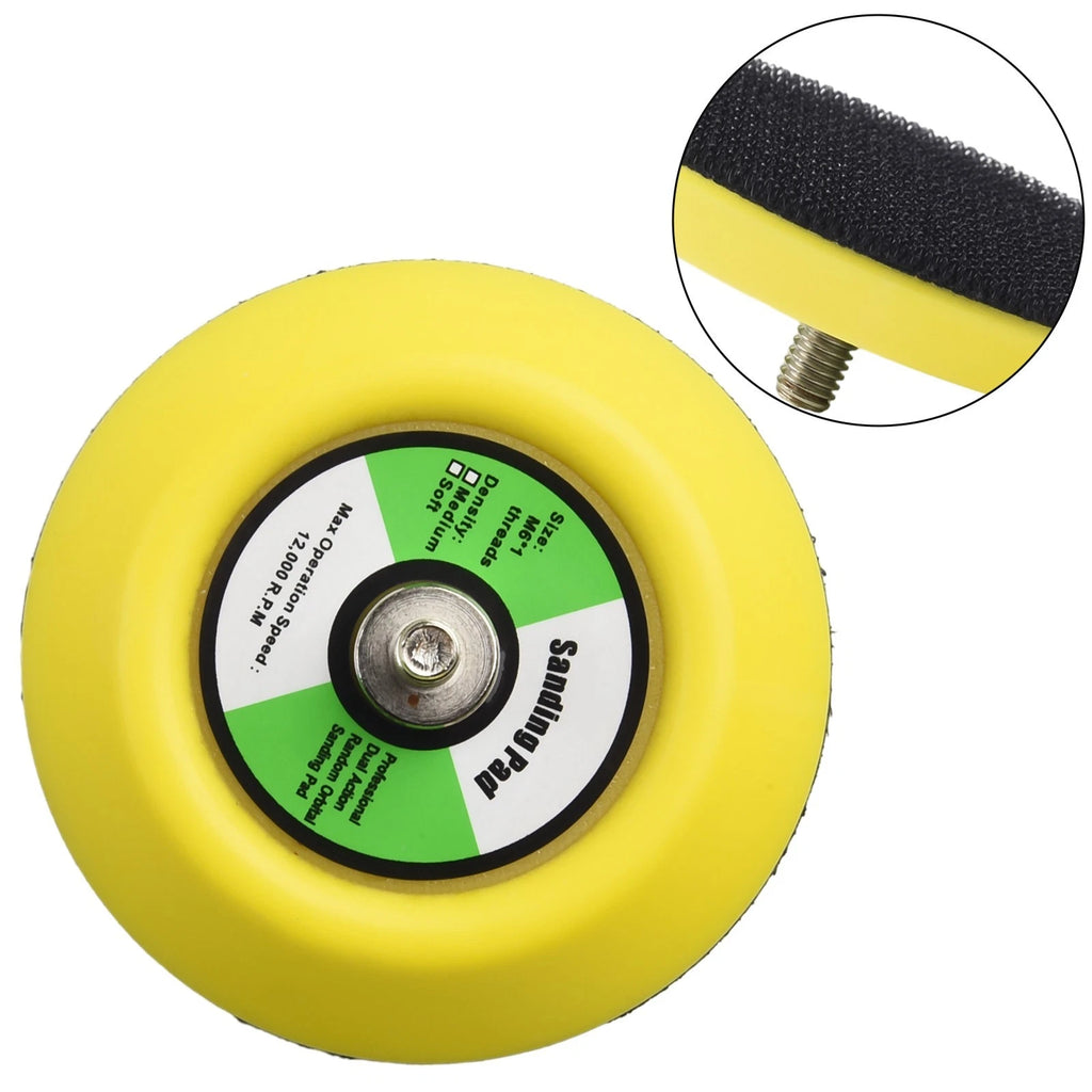 5 Pc 3 Inch Sanding Polishing Backing Pad M6 Thread for Air Sander