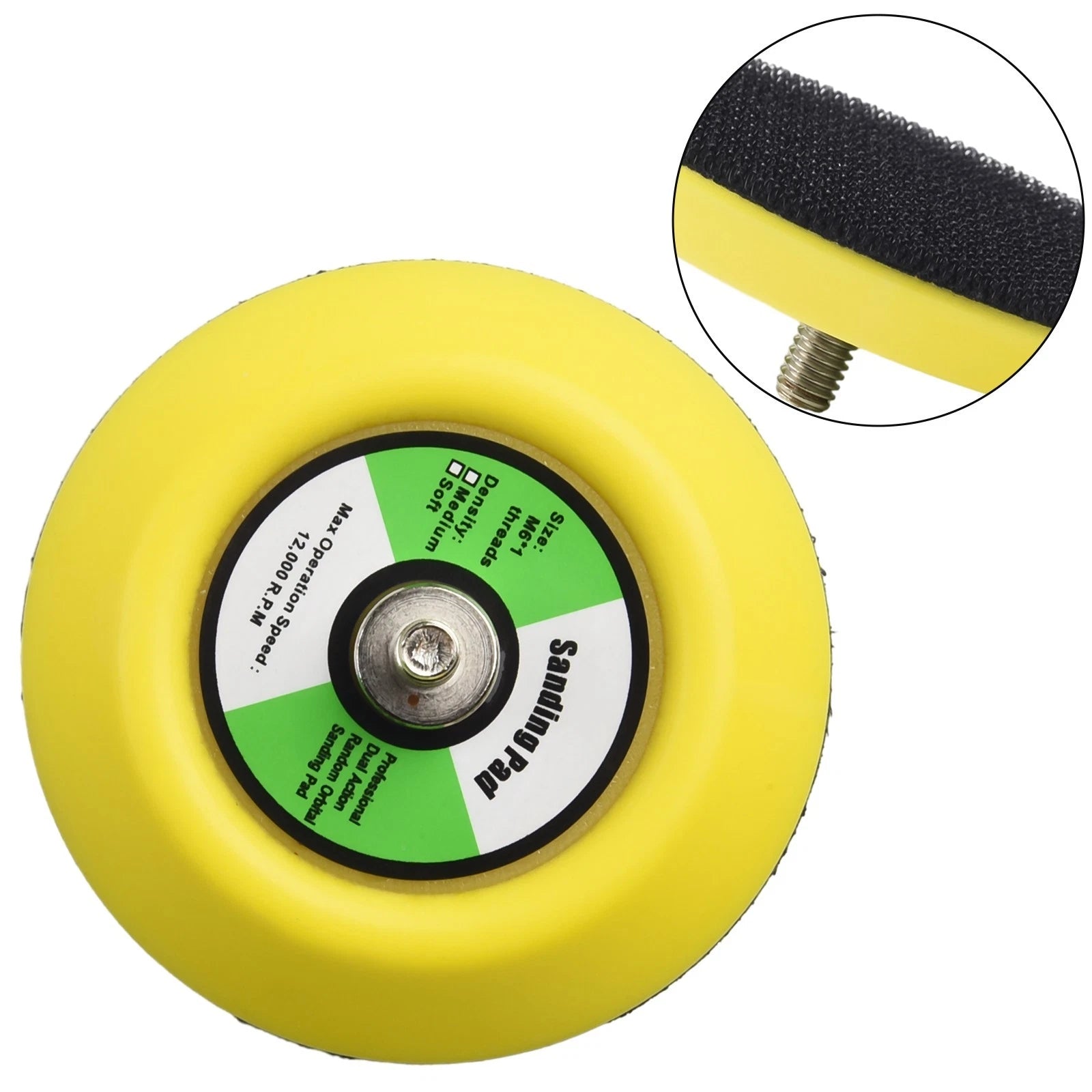 5 Pc 3 Inch Sanding Polishing Backing Pad M6 Thread for Air Sander