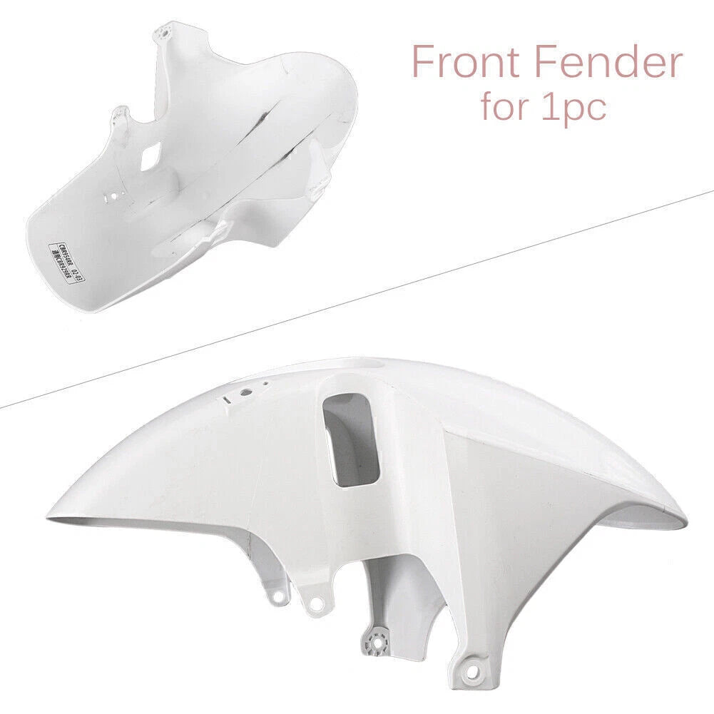 Front Fender Mud Guards for Honda CBR 954RR (2002–2003) White