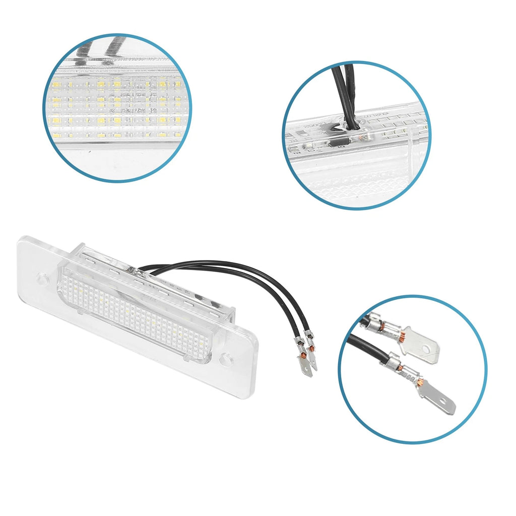 LED License Plate Light Pair White for BMW 325i (1987–1992)